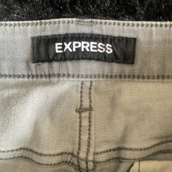 EXPRESS GRAY SLIM RIPPED JEANS 30 / 32 - Picture 8 of 11